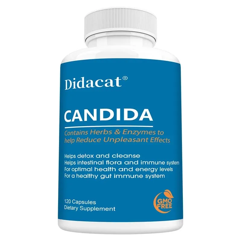 Suplementos de Candida - Contendo Ervas e Enzimas Ajudam a Desintoxicar e Limpar, Promovendo uma Flora Intestinal Saudável e Sistema Imunológico