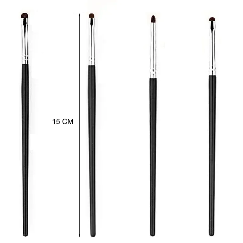 4pcs Detail small Eyeshadow Make up brush Pony hair Precision Eye shadow Makeup brushes Tapered Smudge cosmetic tools — image 6