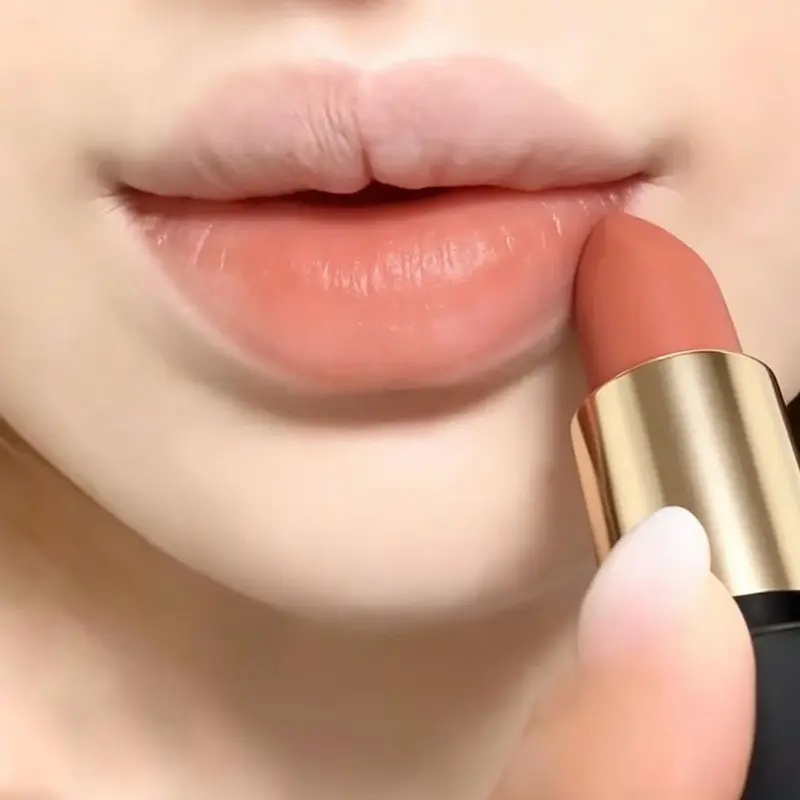 Mjölkte Kanel Naken Läppstift Matt Fuktgivande Hållbar Läppbalsam med hög pigmentering Slät sammet Läppfärg Daglig naturlig makeup — image 2