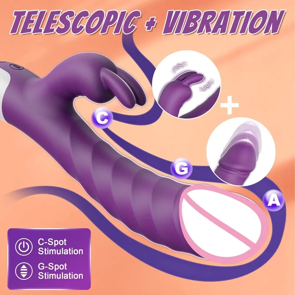 Giocattolo del sesso per le donne, vibratore del coniglio spinto per le donne, vibratore Dlido della vagina, stimolatore del clitoride del punto G, masturbazione femminile — image 3