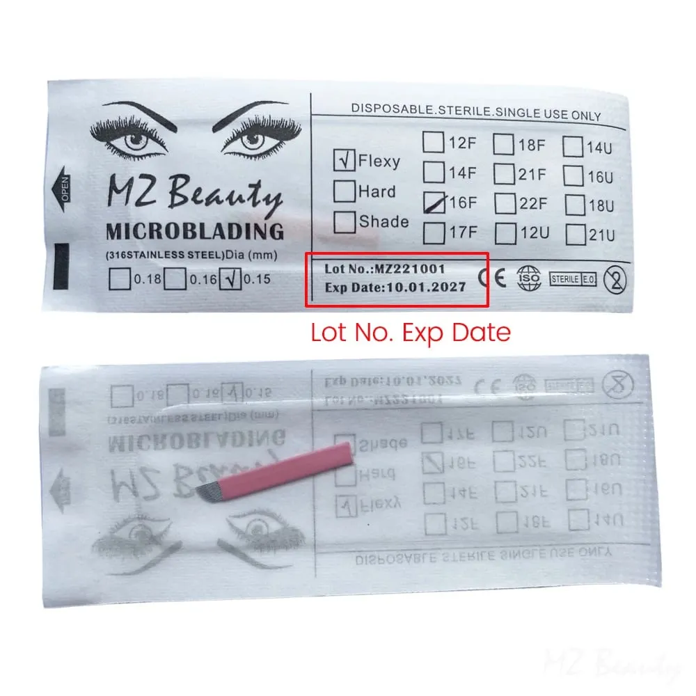 Kits de escovas de cílios descartáveis, agulhas de microblading, diâmetro 0.15mm, micro lâminas tebori, tatuagem, sobrancelha, suprimentos, aplicadores de maquiagem — image 6