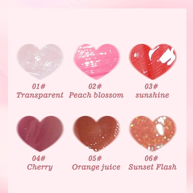 6PCS Moisturizing Lip Gloss Transparent Lip Oil Hydrating Lip Glaze Lip Plumper Hydrating Make Up Liquid Lipstick Lips Cosmetics — image 3