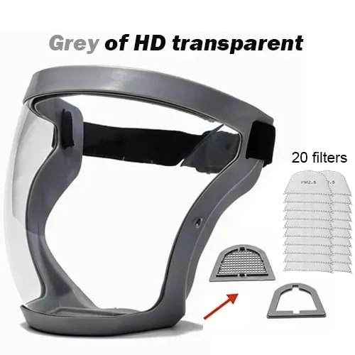 Visiera integrale trasparente Maschera antiappannamento riutilizzabile antipolvere Occhiali di sicurezza HD Protezione da cucina Maschera antispruzzo con filtri — image 16