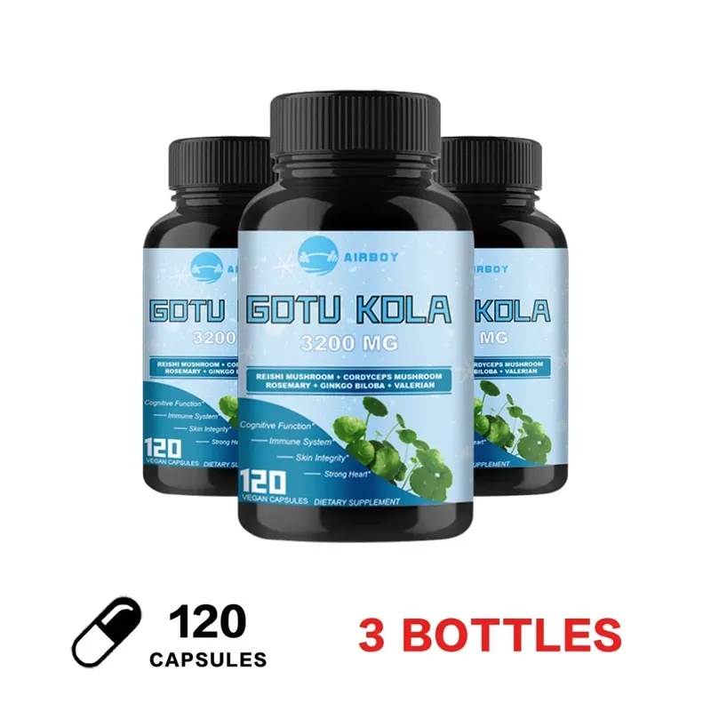 Gotu Kola Capsules - ระบบภูมิคุ้มกันความรู้ความเข้าใจสมอง อาหารเสริมพลังงานผิวและการไหลเวียน - อาหารเสริมที่ไม่ใช่จีเอ็มโอและปราศจากกลูเตน — image 9