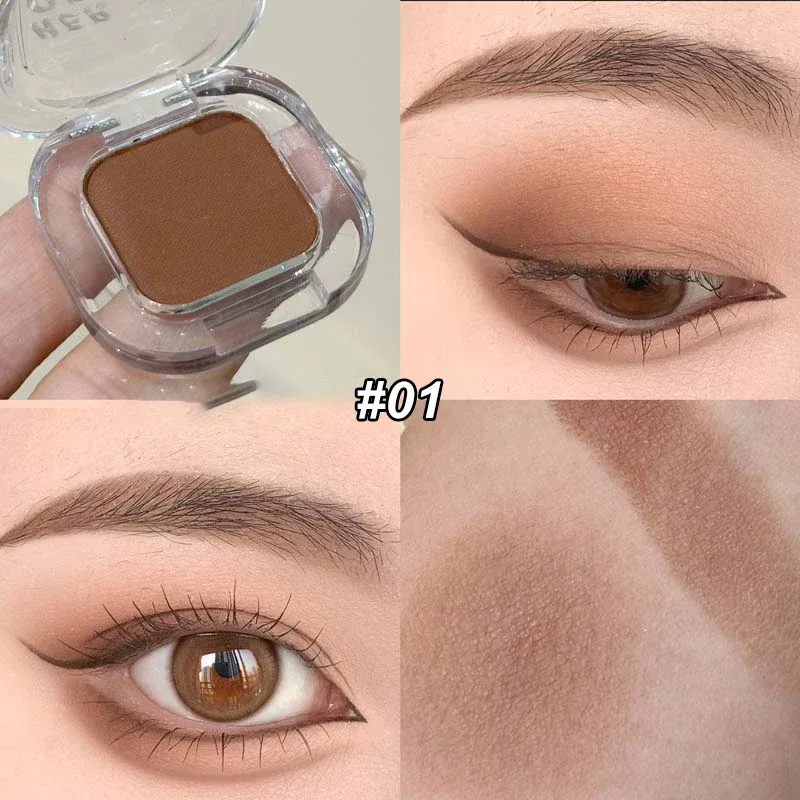 Eyeliner Monochrome rouge marron, Palette de poudre de fard à paupières, chocolat soyeux mat couché, ver à soie, maquillage imperméable aegyo-sal — image 9