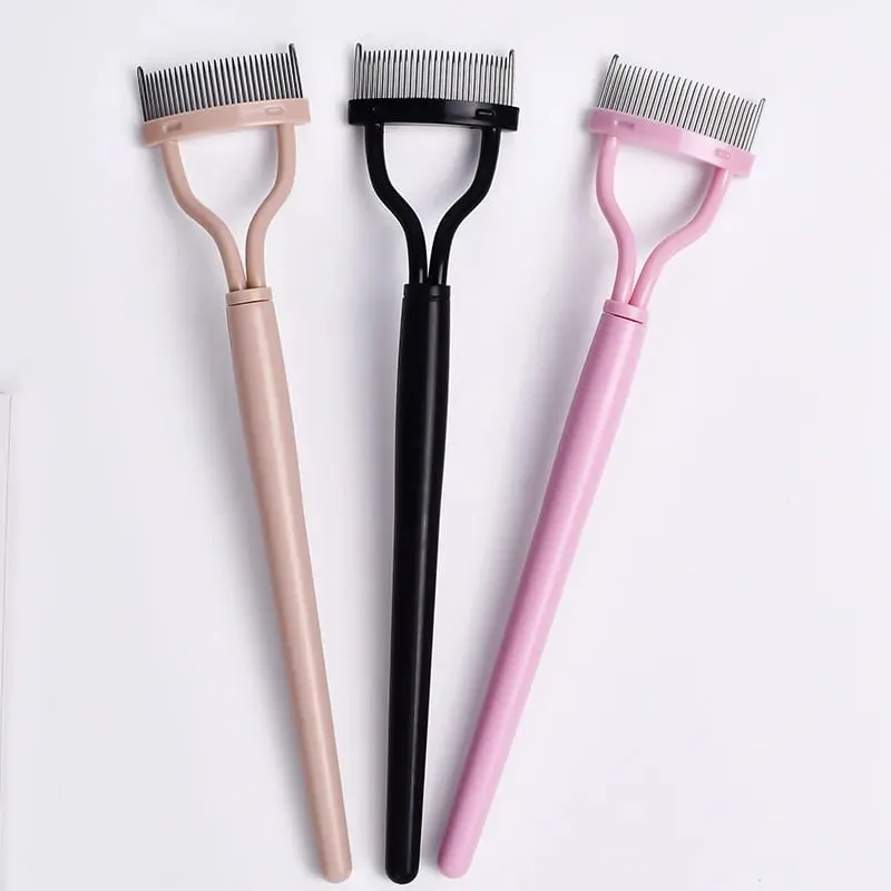 Séparateur de cils dents en métal recourbe-cils droits beauté maquillage brosse à cils en acier inoxydable peigne Mascara Curl outil de maquillage — image 4