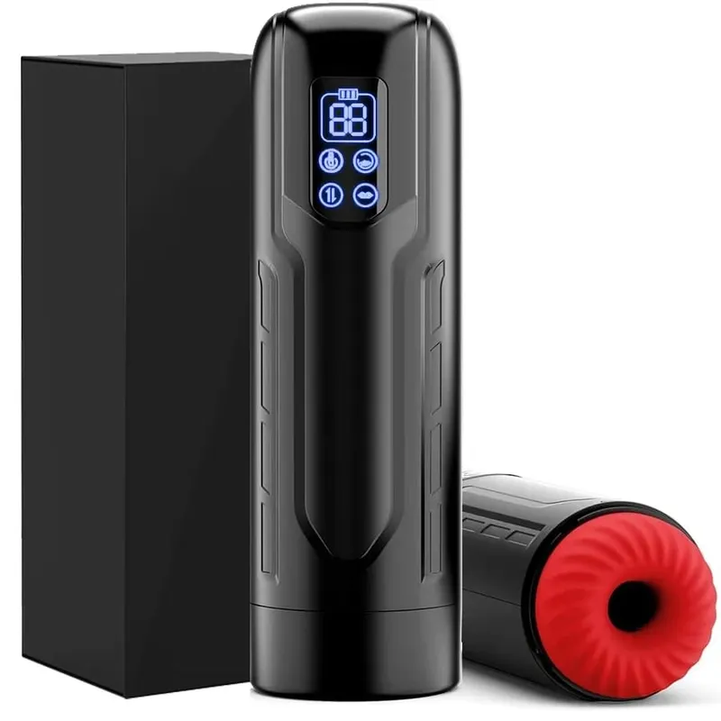 9Mode Sugende Støbende Vibrator Mand Masturbator Automatisk Opvarmning Sex Machine Pocket Pussy Dildo Voksen Sexlegetøj til mænd