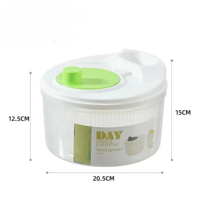 เครื่องขจัดน้ำผักด้วยตนเองในครัวเรือนมัลติฟังก์ชั่น - เครื่องปั่นสลัดพร้อมตะกร้าระบายผักกาดหอมผลไม้ อุปกรณ์ครัวหน้าแรก — image 10