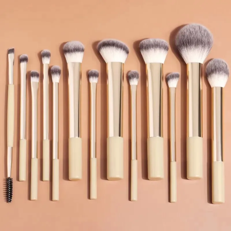 13dílná sada jemných nadýchaných štětců na make-up Make-up korektor s pudrovým pudrovým práškem na tváření obličejových stínů — image 8