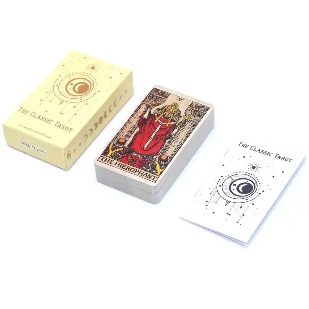 Les cartes de Tarot classiques 78 pièces, jeu de Tarot Rider Waite avec guide de Divination, jeu de cartes Oracle, jeu de société Vintage, Ver anglais.
