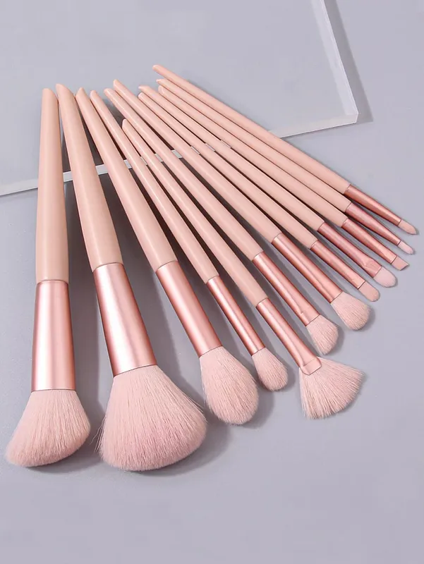 ใหม่ 13 ชิ้น/เซ็ตในถังแปรงแต่งหน้าแปรงแต่งหน้า Foundation Blush Contour อายแชโดว์ Brow Lashes เครื่องสำอางค์แปรงเครื่องมือความงาม