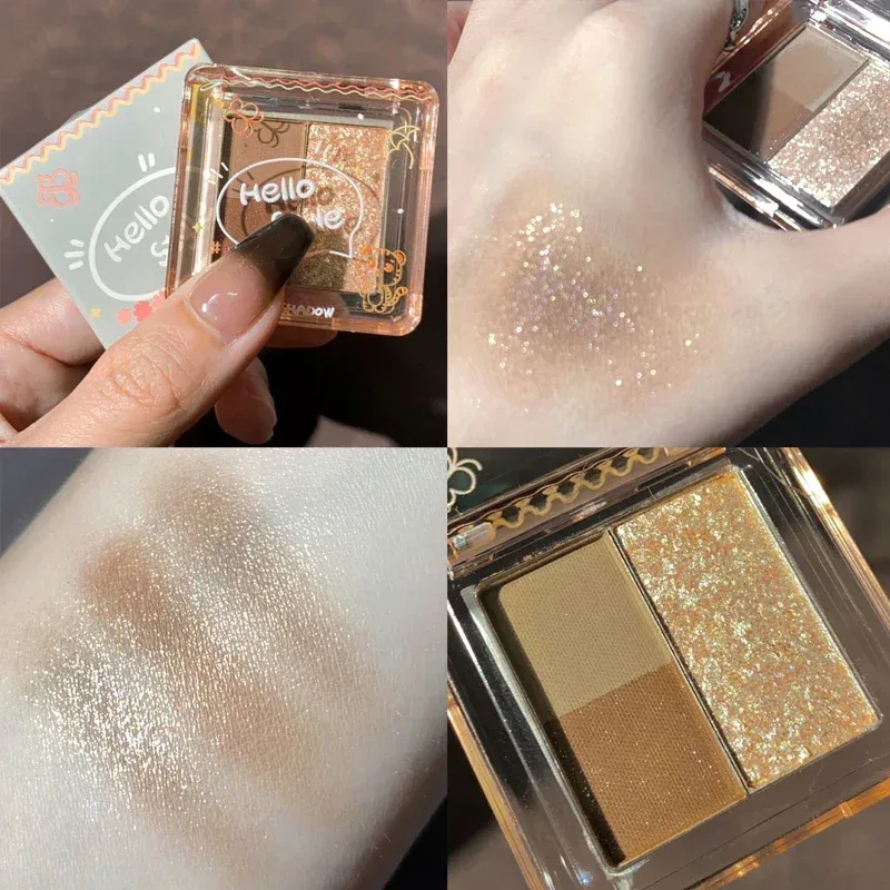 3/4 Colors Milk-Tea Eyeshadow Palette Professional Highlight Shimmer Brightening Long Lasting Eye Shadow Eye Makeup Eye Cosmetic — image 11