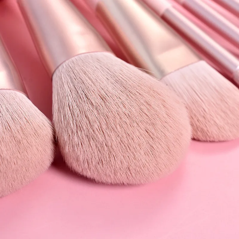 11 pcs Pink Makeup Brushes Set Vegan Eyebrow Eyelash Powder Synthetic Hair Foundation Brush Make Up Tools For Women — image 5