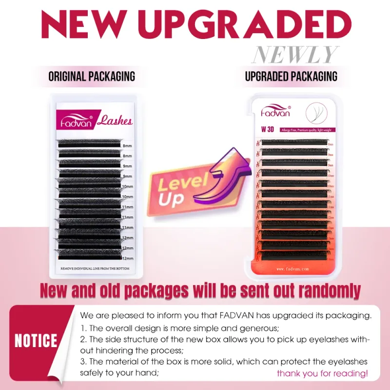 Fadvan 5D W Shape Lashes Czarny/brązowy 5D Miękkie sztuczne rzęsy z norek 12 rzędów 5D Fan Lashes Dostawca — image 3