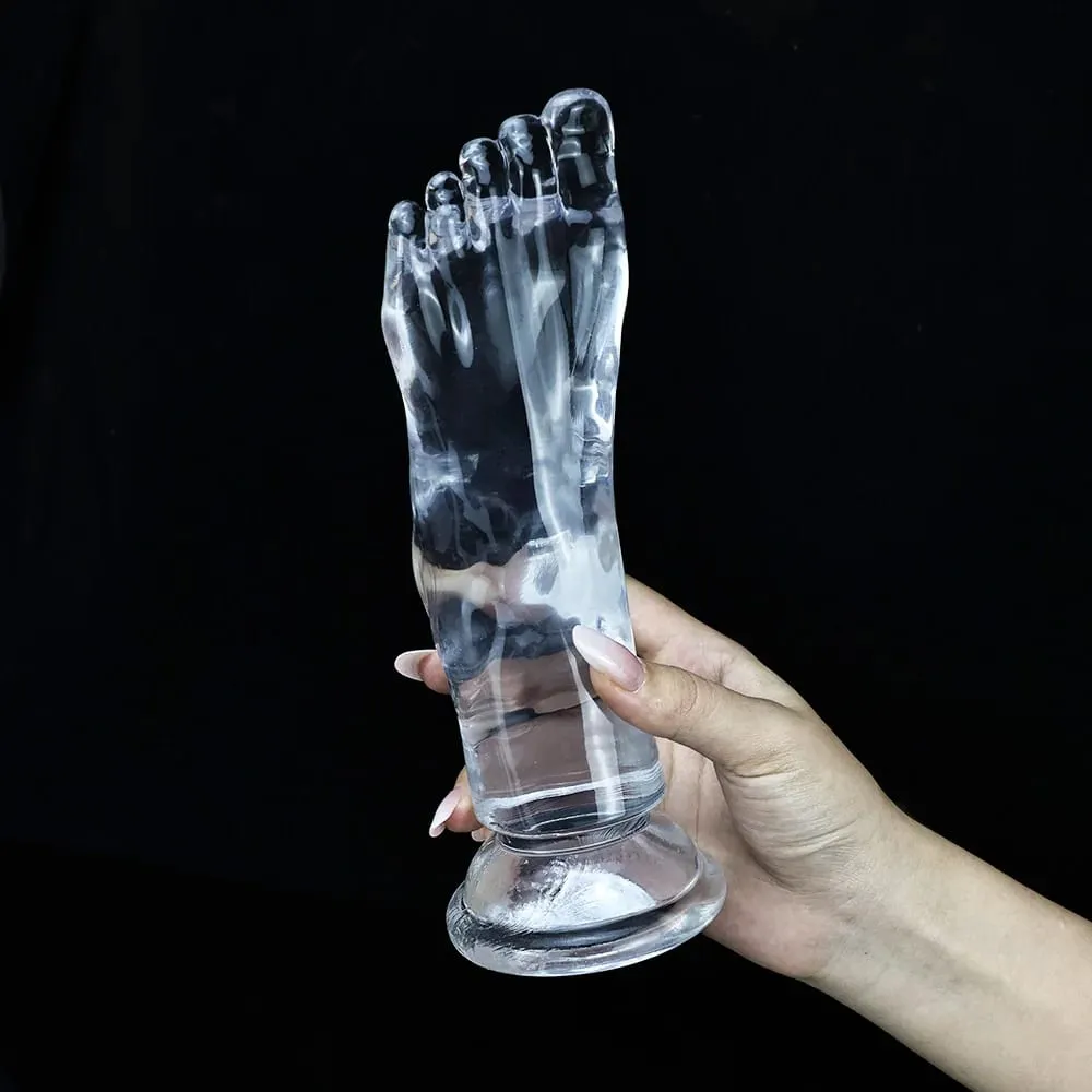 Big Feet Style Anal Plug Big Clear TPE ButtPlug Deep Masturbator Dildo Dilator Stimulator Anal Plug Adult Sex Toys For Women 18+ — image 4