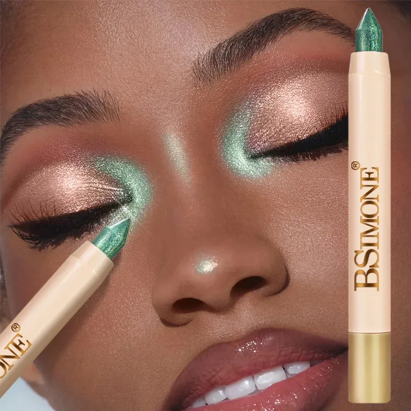 1 stk perleskinnende øjenskyggestifter Højpigmenteret øjenskyggeblyant Glitter Vandtæt Langtidsholdbar øjenmakeup Ikke-udtværet