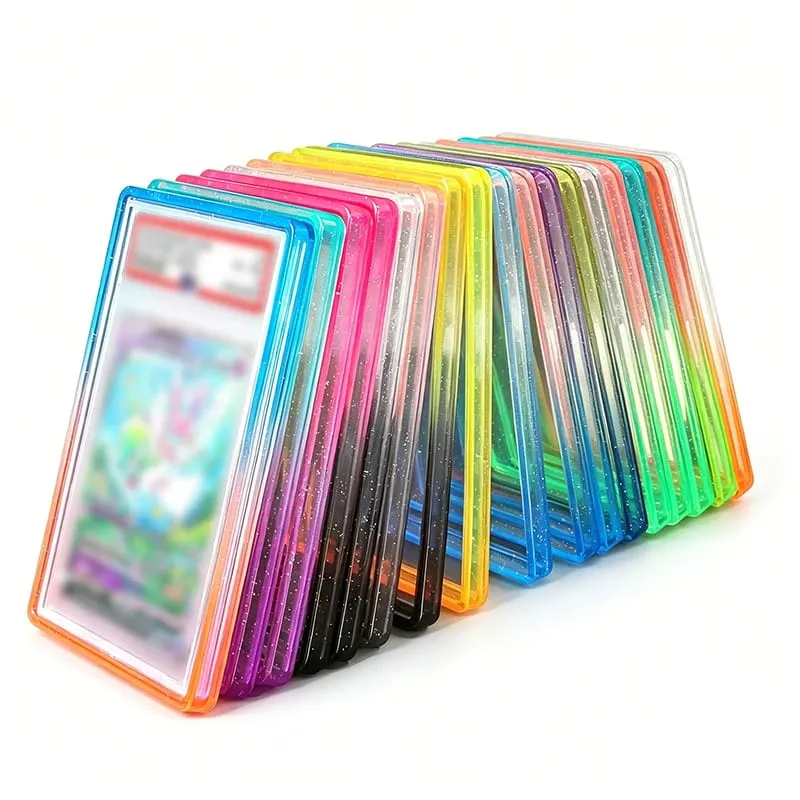 TPU deska s třpytivým nárazníkem Držák pouzdra Ochranné pouzdro na displej s průhlednou zadní stranou pro 35PT Graded Trading Card — image 6
