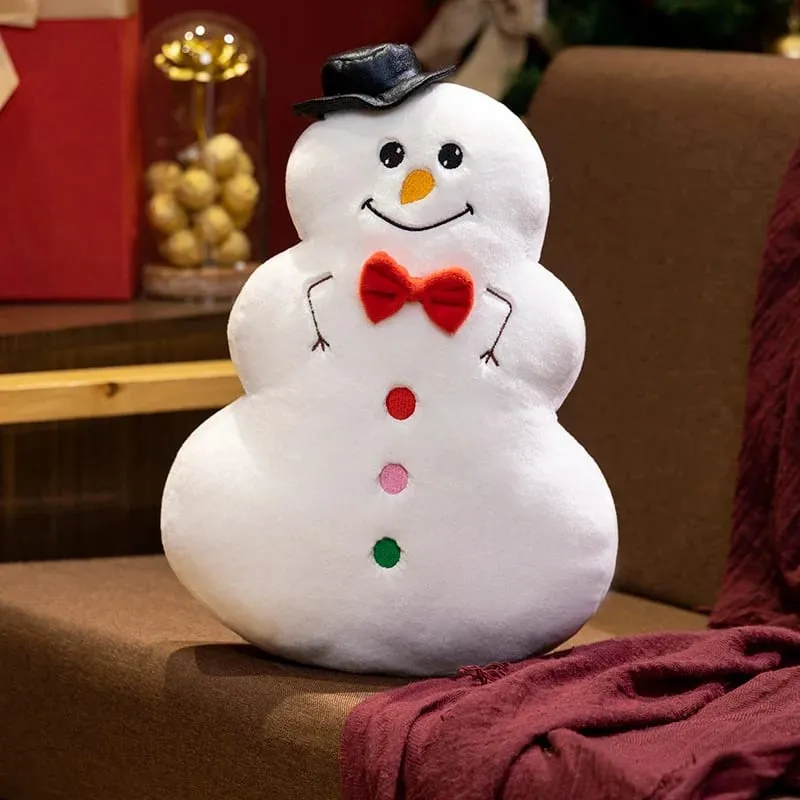 1PC felice Natale Pane allo zenzero Pupazzo di neve Peluche Cuscino di peluche Farcito Cabina Casa Albero di Natale Decorazione per feste Bambola
