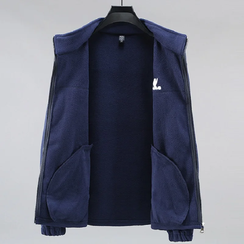 Large Size 12XL Men's Polar Fleece Jacket Stand Collar Zip Up Windbreaker Male Autumn Winter Extra Big Plus 6xl 7xl 8xl 9xl 10xl — image 3
