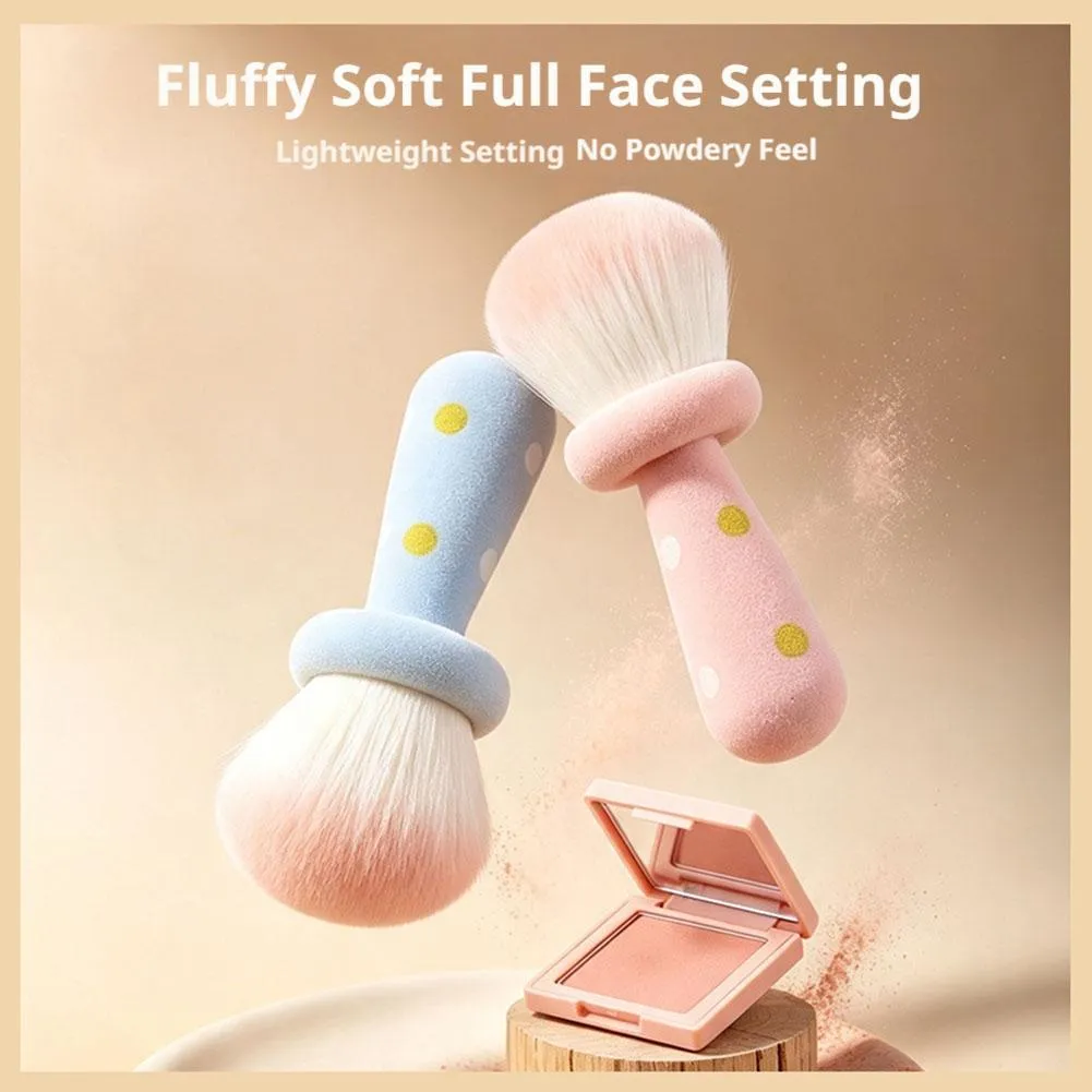 Štětce na tvářenku na make-up na tváře Velký štětec na pudr na sypký pudr Ultra jemný načechraný podkladový štětec na minerální pudr — image 1