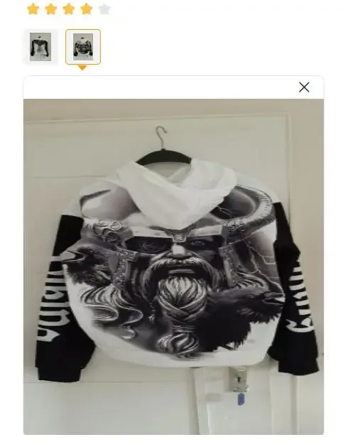 2024 Mens Felpe con cappuccio Eagle Tattoo Pattern Vikings 3D stampato Moda Casual Harajuku Hip Hop Autunno e inverno Sudaderas oversize — image 20