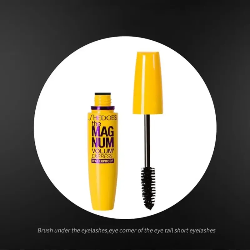 Mascara à boucles et allongeant imperméable, naturel, longue durée, sans bavures, brillant à cils banane jaune, 10ML — image 3