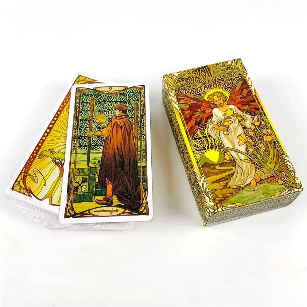 Laris Dek Tarot 78 Buah Kartu Karya Seni Mistis Tahan Lama & Portabel Sempurna untuk Bimbingan Spiritual & Kolektor — image 3