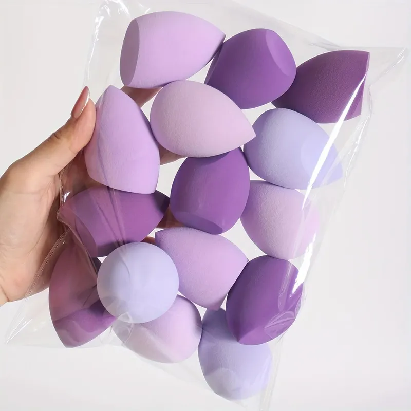 9Pcs Span Solek Tanpa Lateks Set Span Campuran Basah/Kering untuk Serbuk Krim Cecair Semua Jenis Kulit Warna/Bentuk Rawak — image 3
