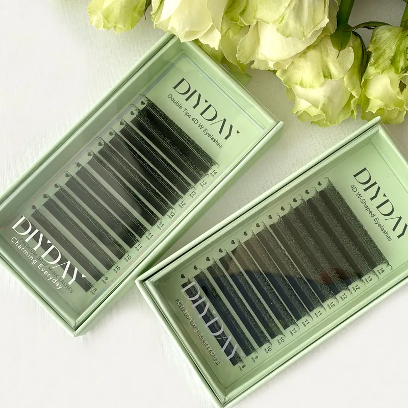 Extensions de cils en forme de W Bloom en forme de W 3d 4d 5d 6d 7d 8d cils naturels doux préfabriqués Extensions de cils en éventail — image 4