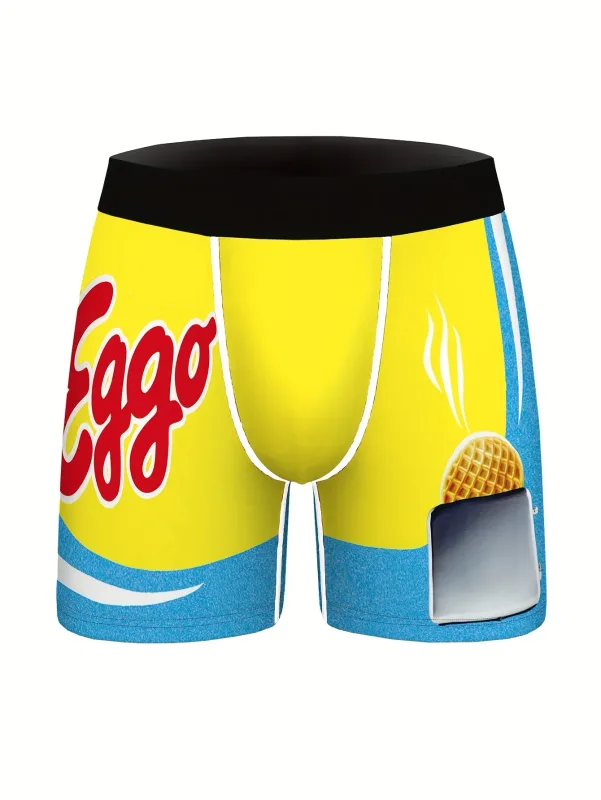 3 pezzi di spuntino casuale con stampa di cartoni animati, slip da uomo, seta ghiacciata, biancheria intima da uomo traspirante e ad asciugatura rapida — image 4