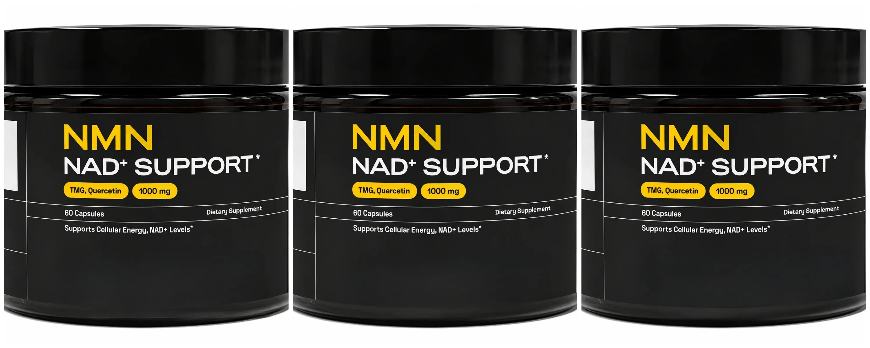 NMN NAD+ Support Capsules 1000 มก. รองรับพลังงานเซลลูล่าร์ ระดับ Cognitive Health NAD+ ด้วย TMG Quercetin 60 แคปซูลผู้ใหญ่