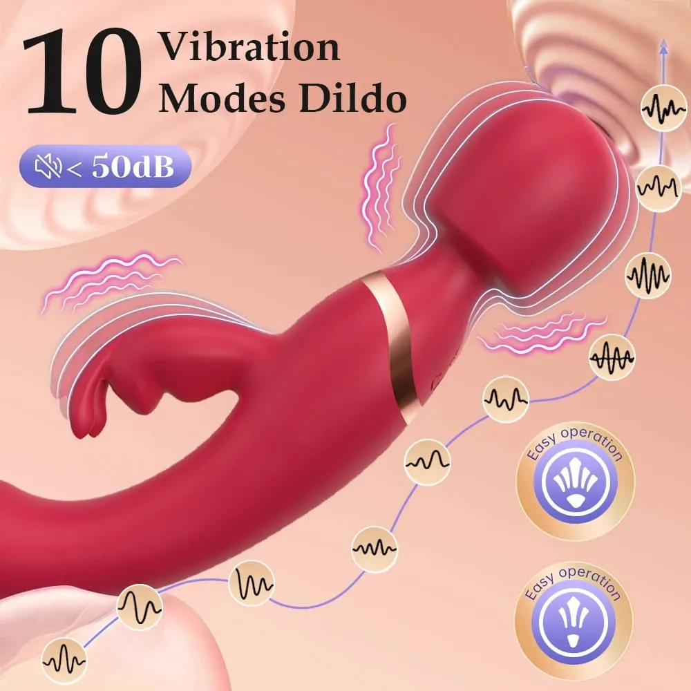 3 IN 1 เครื่องสั่นกระต่าย AV Sex Machine 10 โหมดสั่น Magic Wand Clit Stimulator G Spot ช่องคลอดนวดเพศของเล่นสำหรับคู่ — image 5