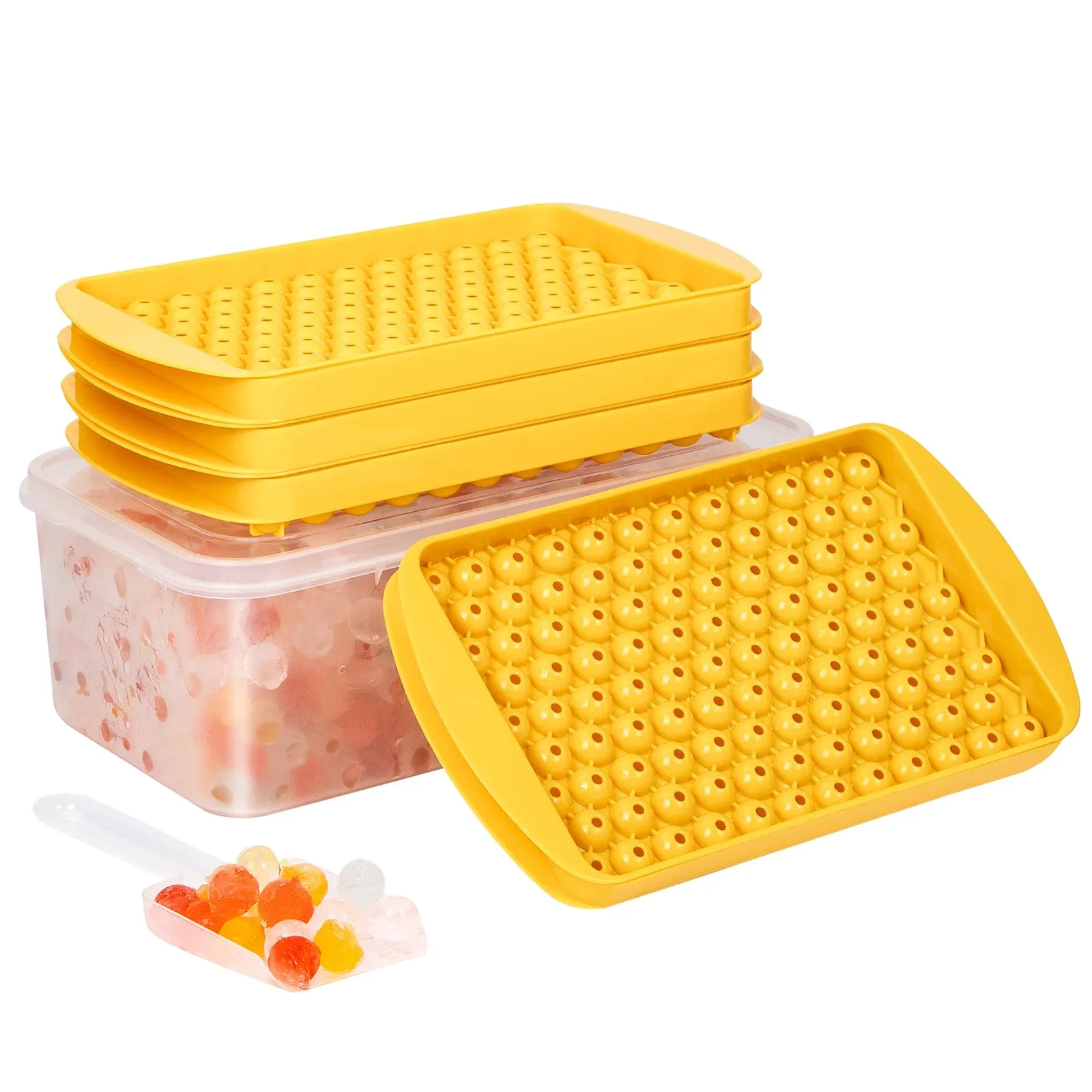 Mini-Eiswürfelform, 104 Löcher, runde Eiskugelform, winzig zerkleinert, zum Kühlen von Bar, Cocktail, Whisky, Getränk, Kaffee, Saft, Küchenwerkzeug — image 9