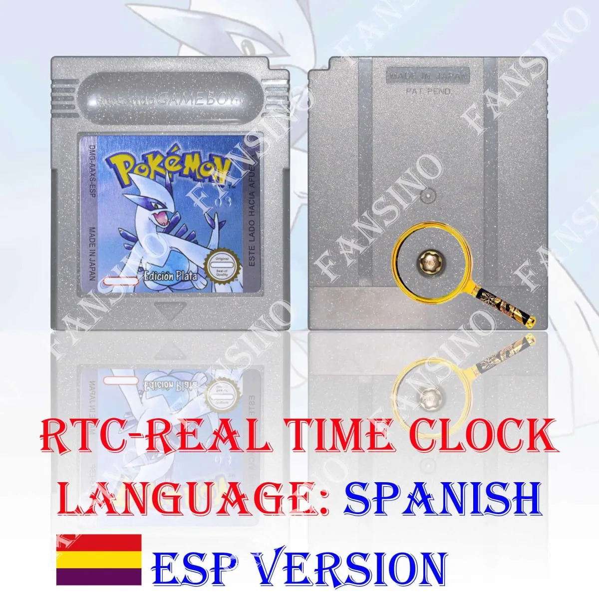GB/GBC Echtzeituhr Pokemon Crystal/Gold/Silver Version Videospielkassette mit Batterie USA/NOE/FRA/ESP/ITA Version — image 17