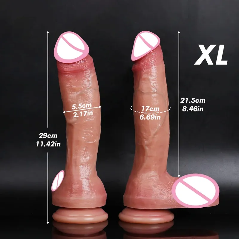 Vibrador realista pênis macio duplo silicone vibradores vaginal e anal masturbador pau grande para mulher masturbação adulto brinquedo sexual 18 + — image 12