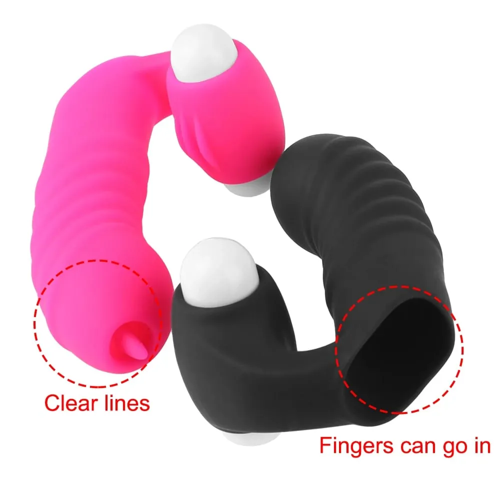 Vibrateurs à manches de doigt pour femmes, stimulateur de Clitoris, lèche vaginale, Plug Anal, masturbateur féminin, jouets sexuels érotiques pour Couples — image 5