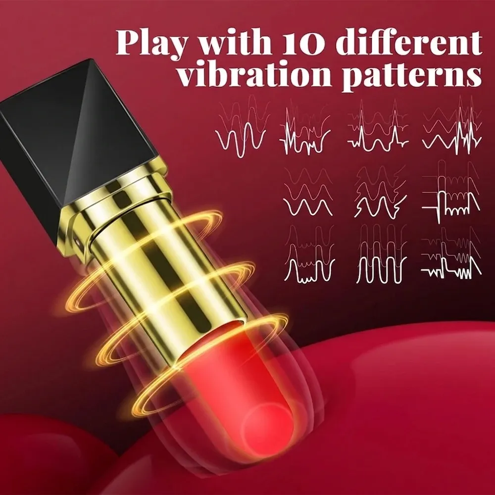 Frauen Mini Lippenstift Vibrator Starker Schock Vibrierende Nippel Klitoris Stimulator AV Zauberstab Sex Spielzeug für Paare Erwachsene 18 + — image 3