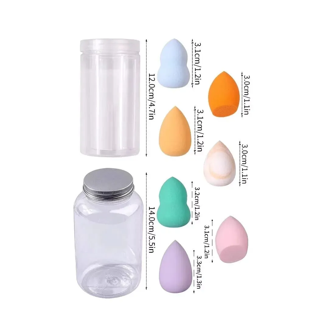 Confezione da 10/25/50/100 spugne per trucco con colori e forme casuali Strumenti per sfumare senza lattice per liquidi/crema/polvere — image 6