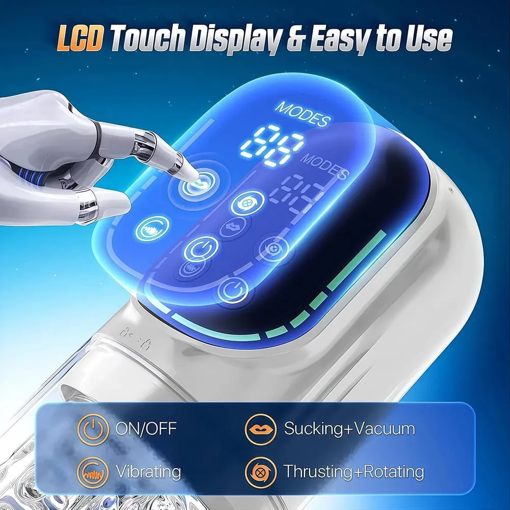 Tasse de Masturbation automatique pour homme, Rotation de poussée, masturbateur masculin, succion, léchage, pompe à pénis sous vide, vraie chatte de poche, jouets sexuels