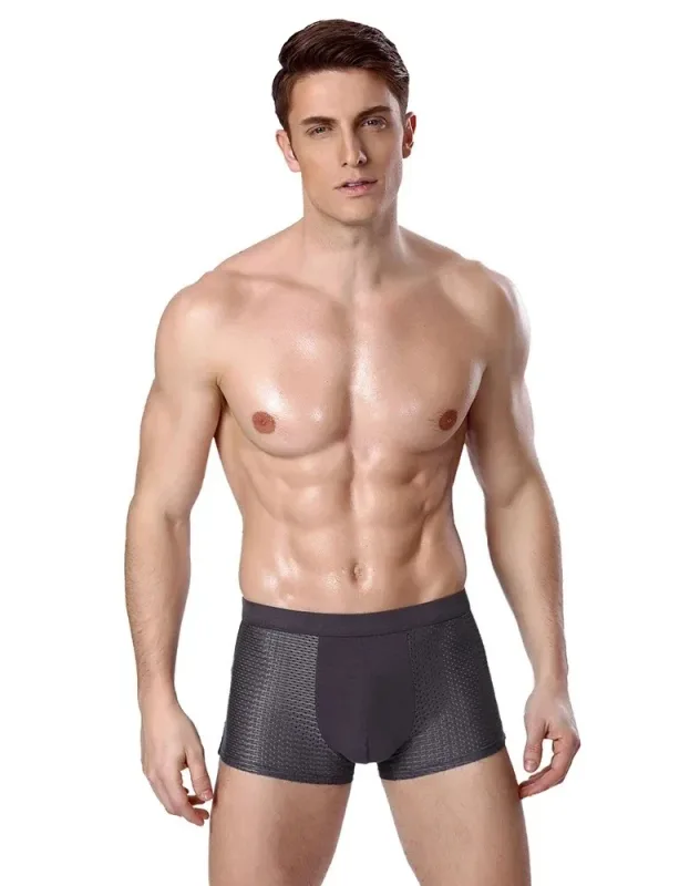Plus Size 8XL Bamboo Boxer Shorts for Men 4-Pack - Breathable Moisture Wicking Anti Chafing Underwear, Solid Color Comfortable T — image 15