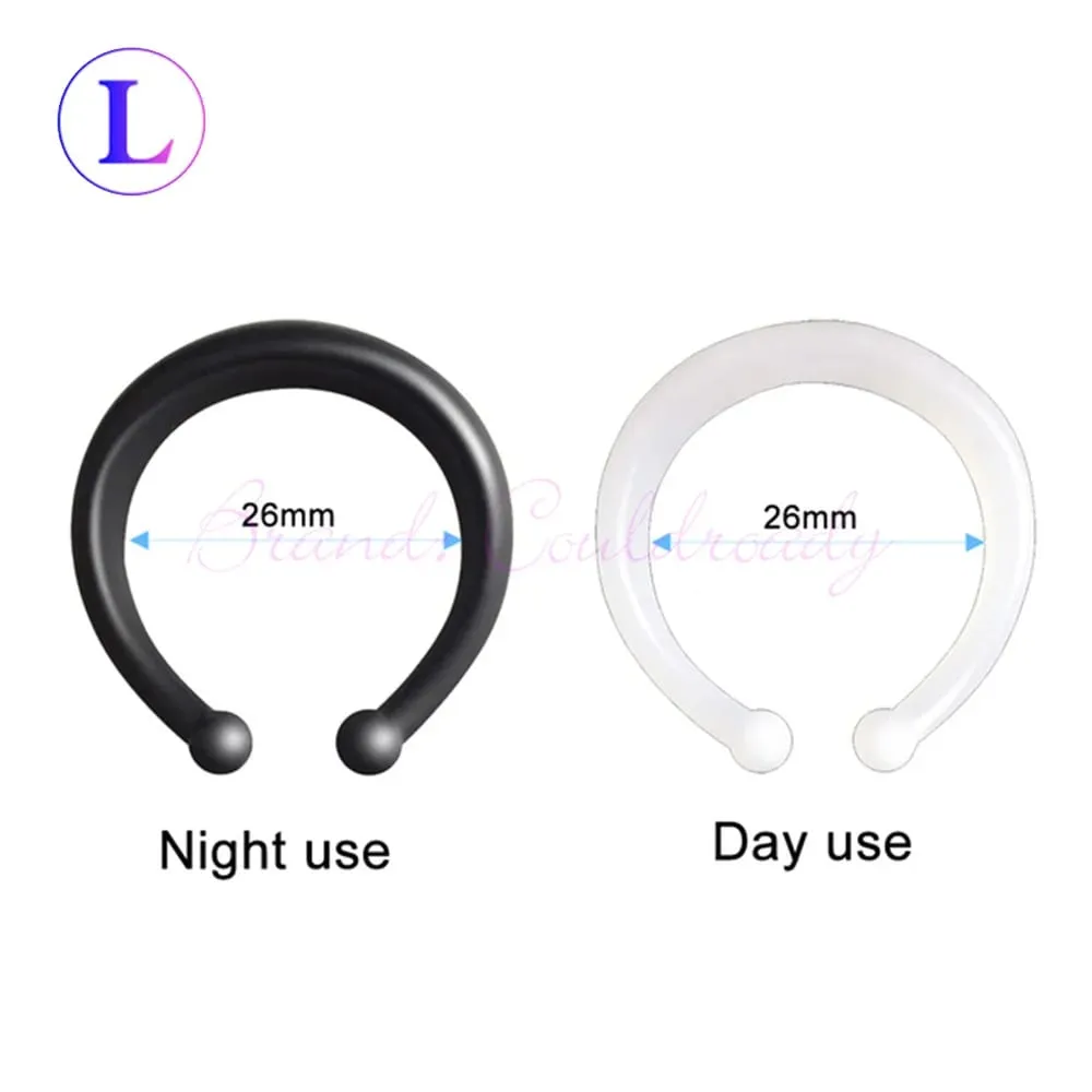 2PCS Vorhaut Corrector für Männer Penis Bahre Verzögerung Ejakulation Sex Spielzeug Widerstand Ring Täglich/Nacht Verwenden Cockring männlichen — image 6