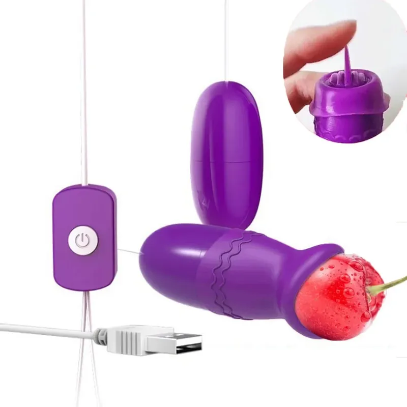 Double Tongue Vibrator Jump Eggs Liping Clitoris Stimulator USB Power Adult Product Sex Toys For Women Vagina Masturbation — image 2