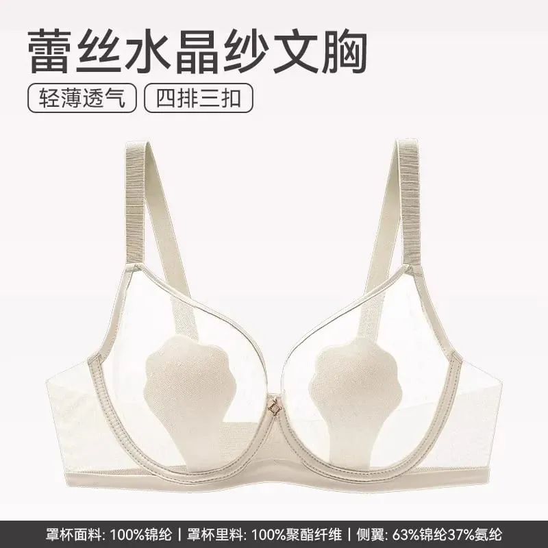 Minimizer Bra for Women Ultra-Thin Full Bust Bralette Anti-Sag Lace Lift Breathable Comfort | Flexible Underwire Sexy Lingerie — image 12