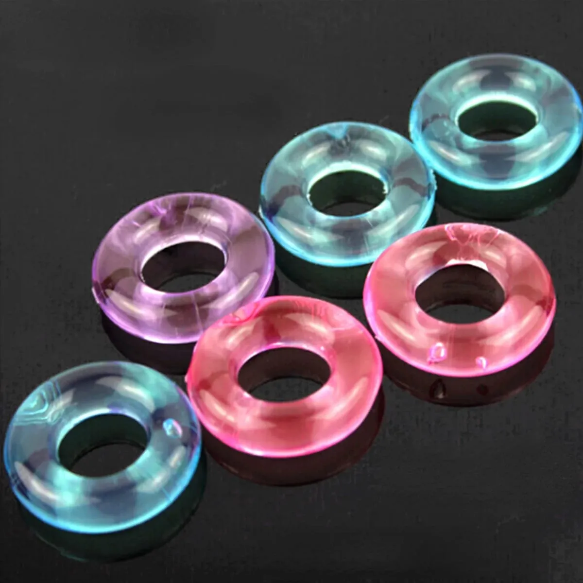 5 pz Silicone Durevole Anello Del Pene Uomini Adulti Eiaculazione Ritardo Cazzo Anelli di Gomma Ingrandimento Del Pene Giocattoli Del Sesso Per Anello Del Sesso Maschile — image 1