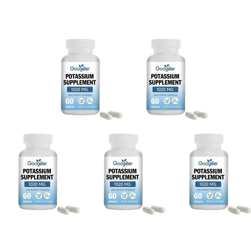 Googeer โพแทสเซียมแคปซูล 1020 Mg ศักยภาพสูงระดับโพแทสเซียมสนับสนุนแร่ธาตุ Intake Gap เติมการดูดซึม 60 แคปซูล — image 11
