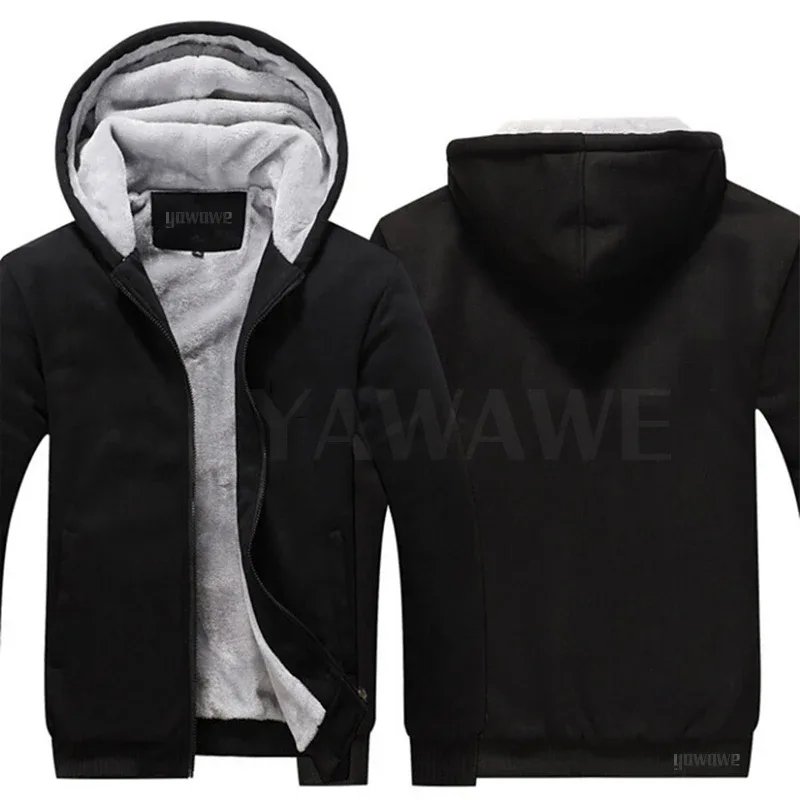 Customized winter Brand Hoodies For man Your Image Logo Heavyweight Zip-up your photo Travel Zipper Design Your Warm Jacket — image 3