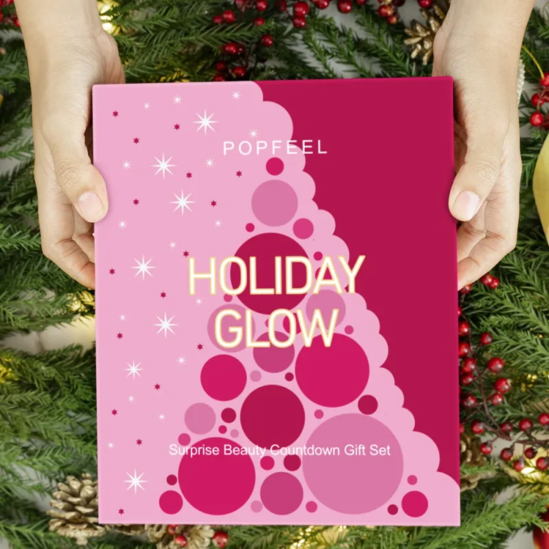 Set Mekap Lengkap Kalendar Cuti Glow Advent 24 Hari dengan Berus Penjagaan Kulit & Kosmetik 24 Kotak Hadiah Surprise Beauty — image 4