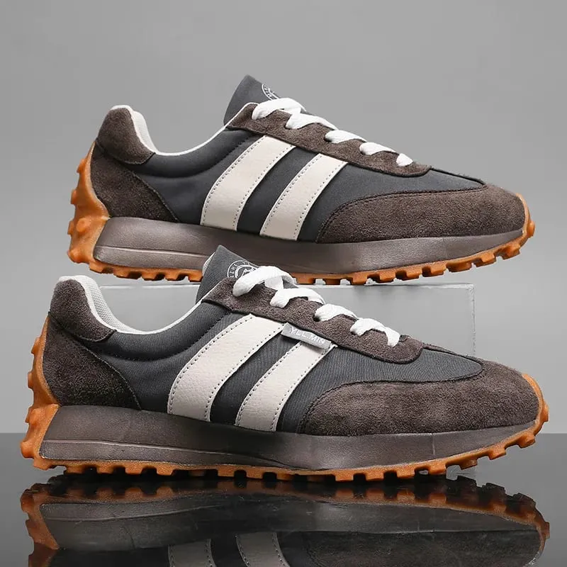Grande taille hommes chaussures décontractées printemps automne respirant confortable Vintage baskets mode à lacets en plein air antidérapant chaussures de course — image 5