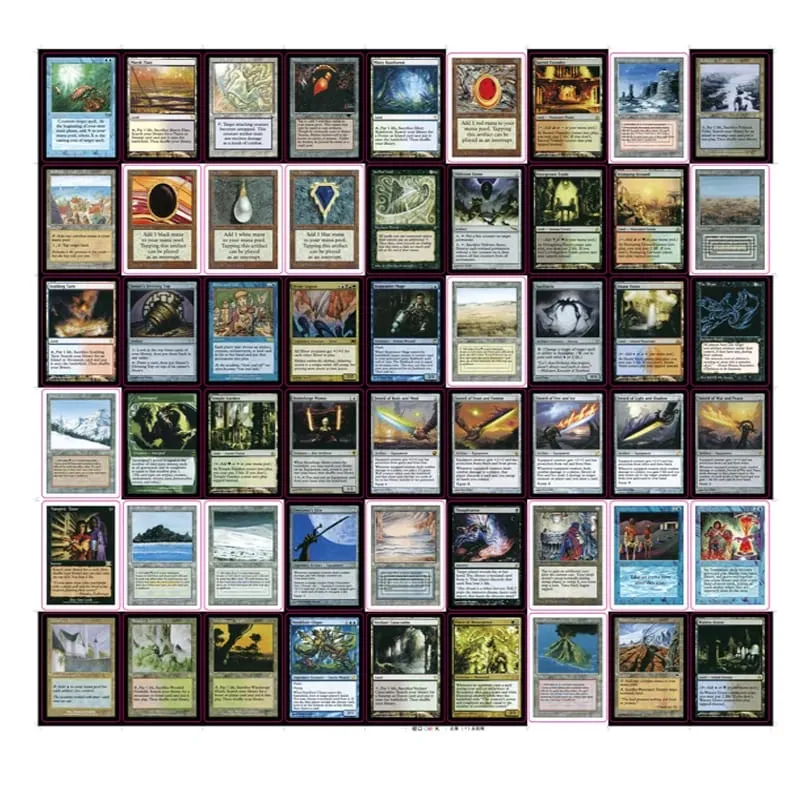 216 ชิ้นการ์ดแกนสีดำ P9 Dual Land Fetch Land Shock Lands Proxy การ์ดการ์ด — image 4