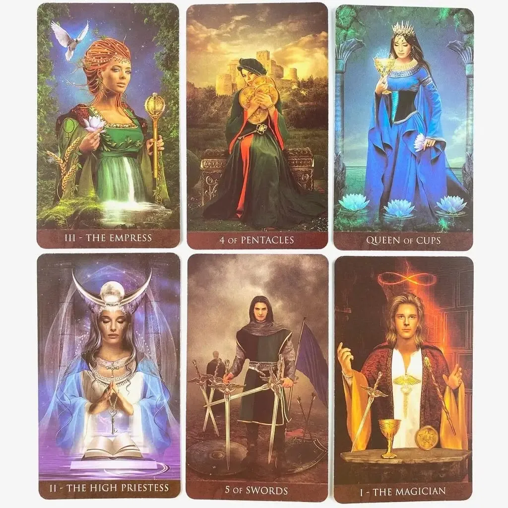 10.3*6 ซม.ภาษาอังกฤษเต็มรูปแบบ Arcanum Tarot 78 การ์ดดาดฟ้าลึกลับ Divination Oracle เล่นการ์ดครอบครัว Party Board เกม — image 5